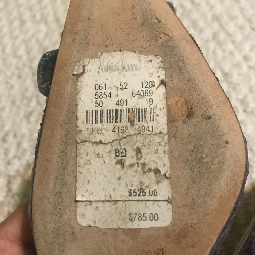 Manolo Blahnik Eu 38 Us 8 Purple Python Heels - image 8